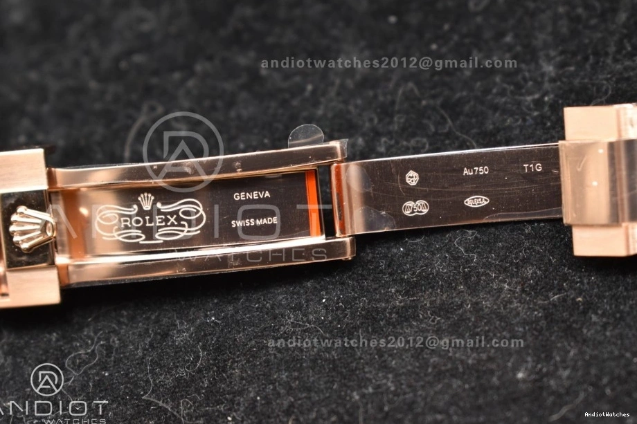 Daytona Best QF 783 126505 RG Edition on Braclet Black V 1:1 Breathable Diamonds RG SH4131 Dial 0816